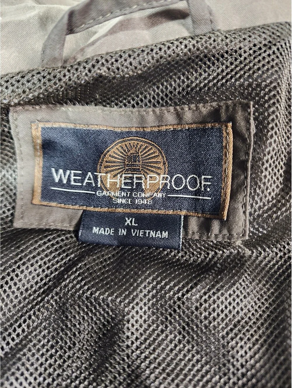 Weatherproof Men's Full Zipped Jacket Wind Breaker, Size XL